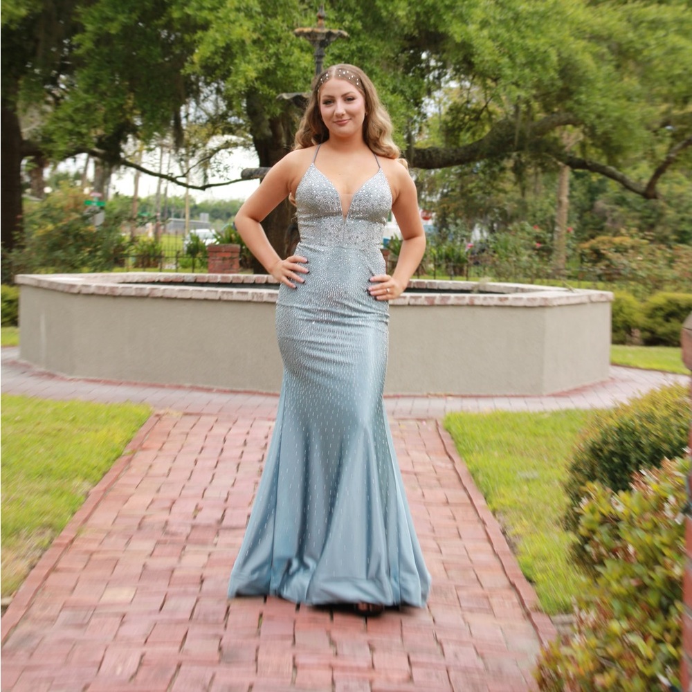 Silver prom dress size 0